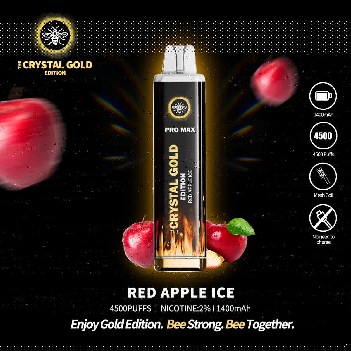 The Crystal Pro Max Gold Edition 4500 Puffs Disposable Vape