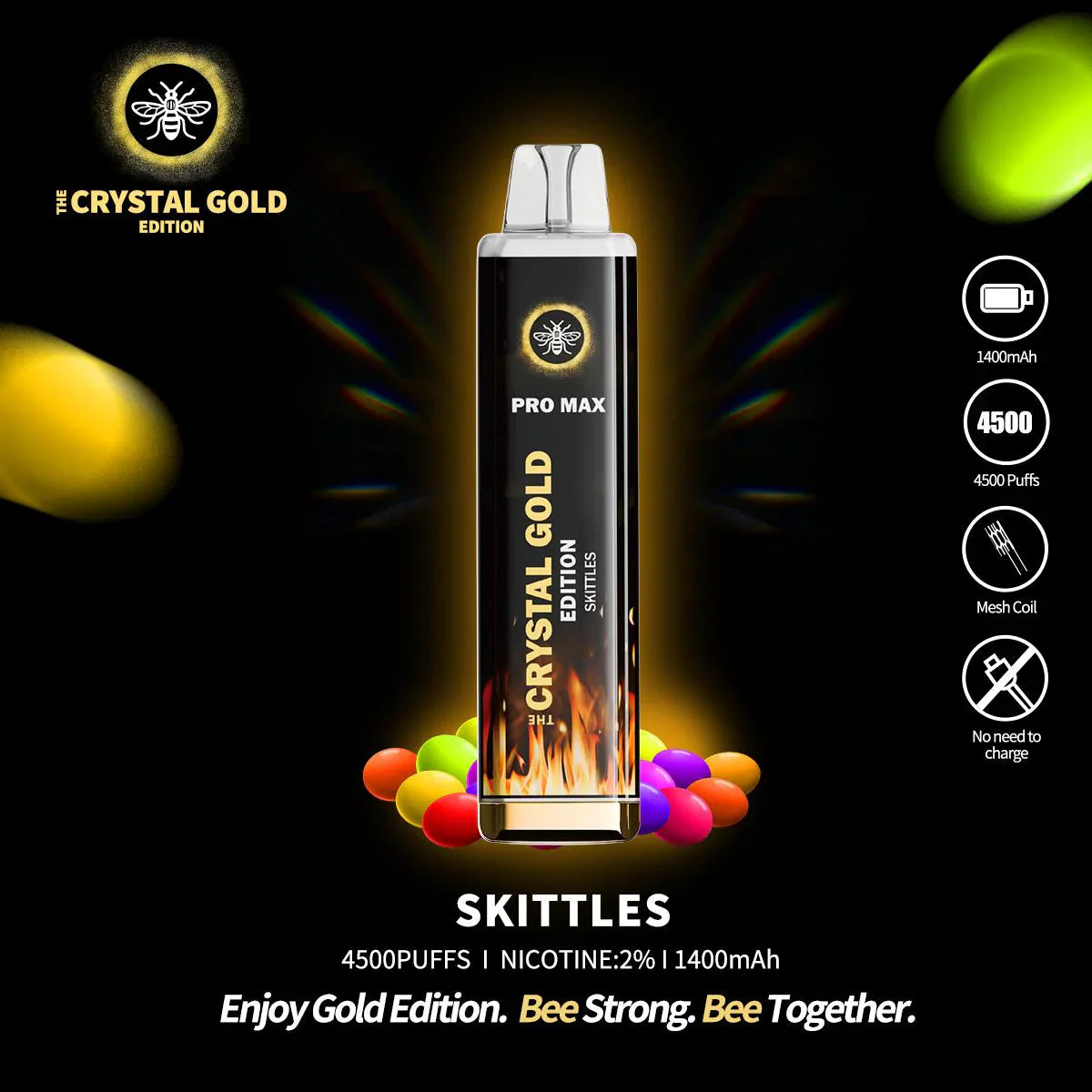 The Crystal Pro Max Gold Edition 4500 Puffs Disposable Vape
