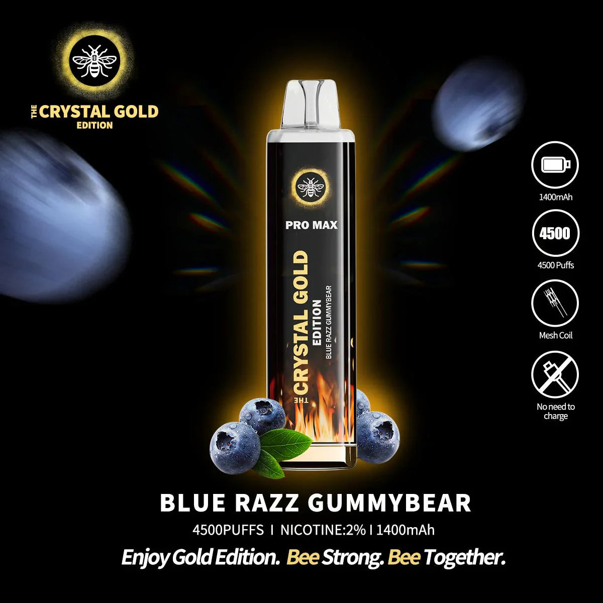 The Crystal Pro Max Gold Edition 4500 Puffs Disposable Vape