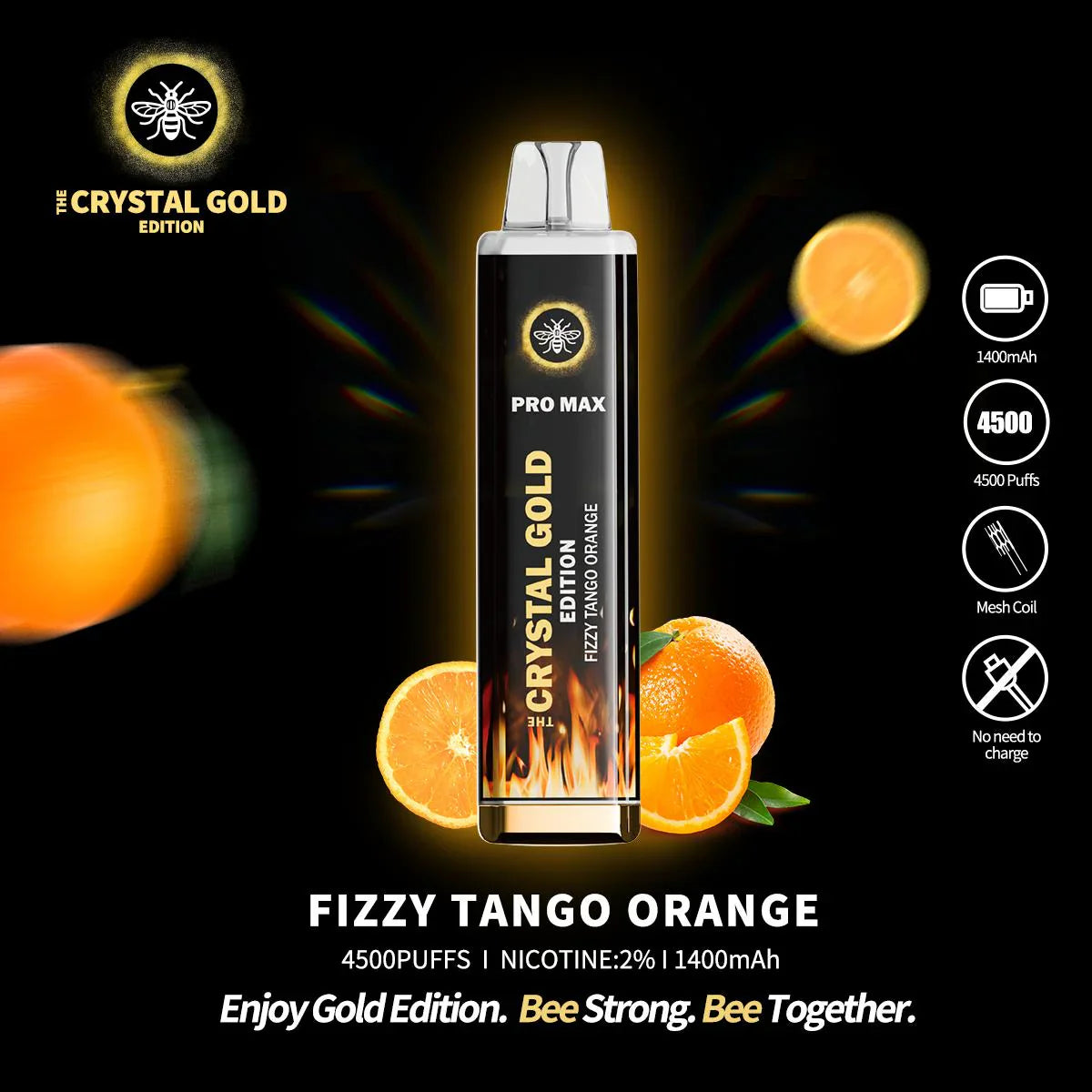 The Crystal Pro Max Gold Edition 4500 Puffs Disposable Vape