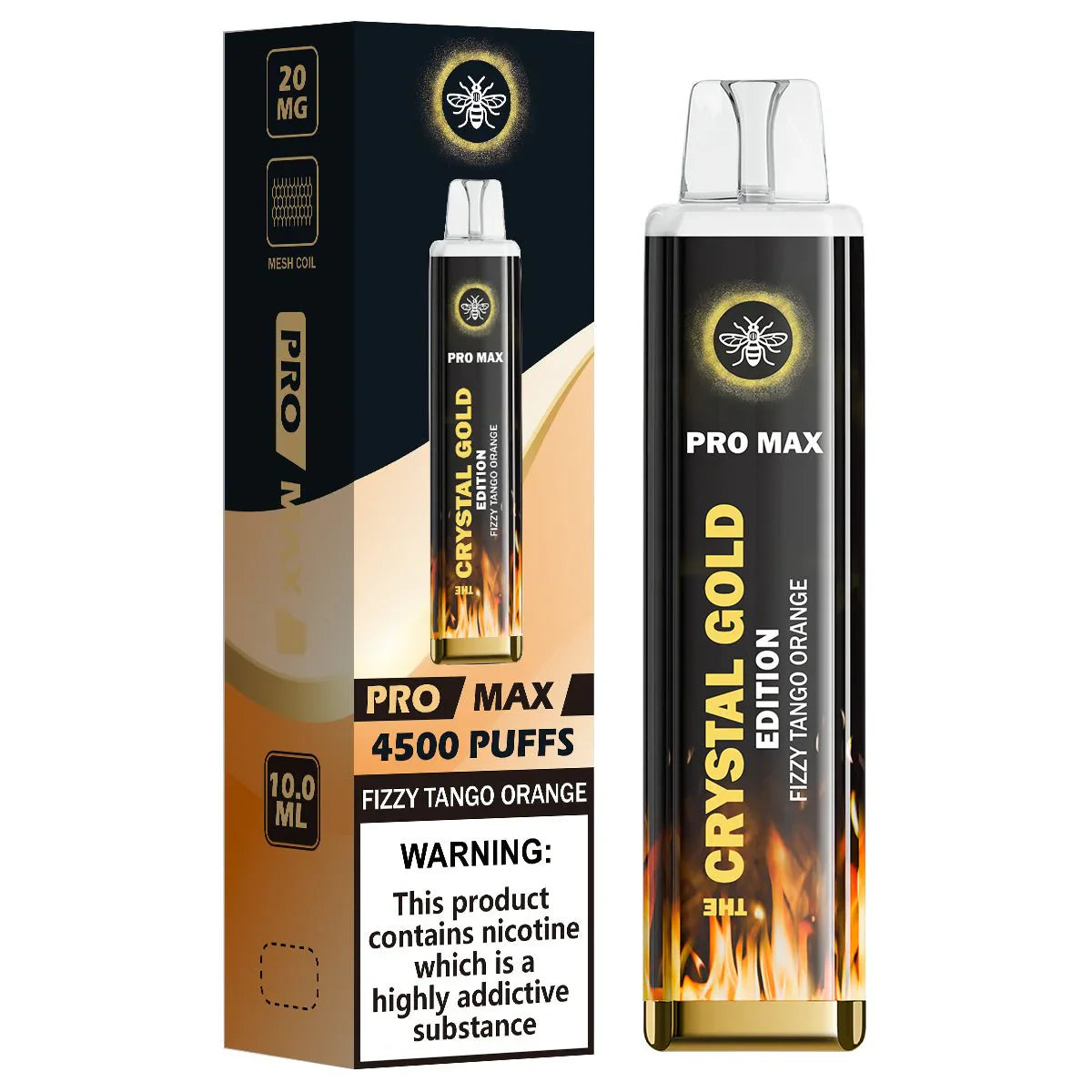 The Crystal Pro Max Gold Edition 4500 Puffs Disposable Vape
