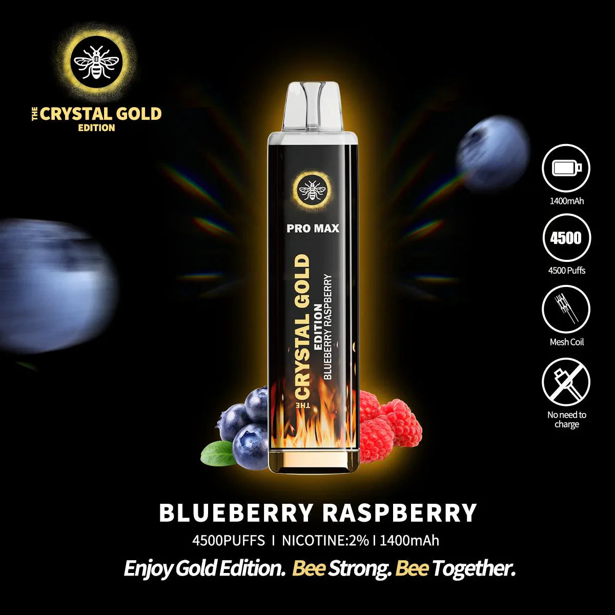 The Crystal Pro Max Gold Edition 4500 Puffs Disposable Vape