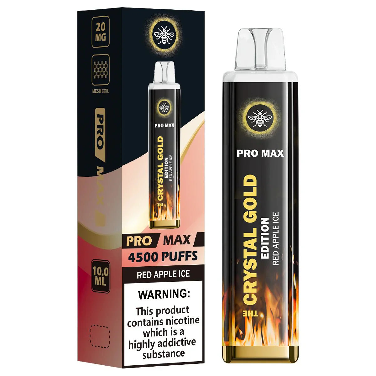 The Crystal Pro Max Gold Edition 4500 Puffs Disposable Vape