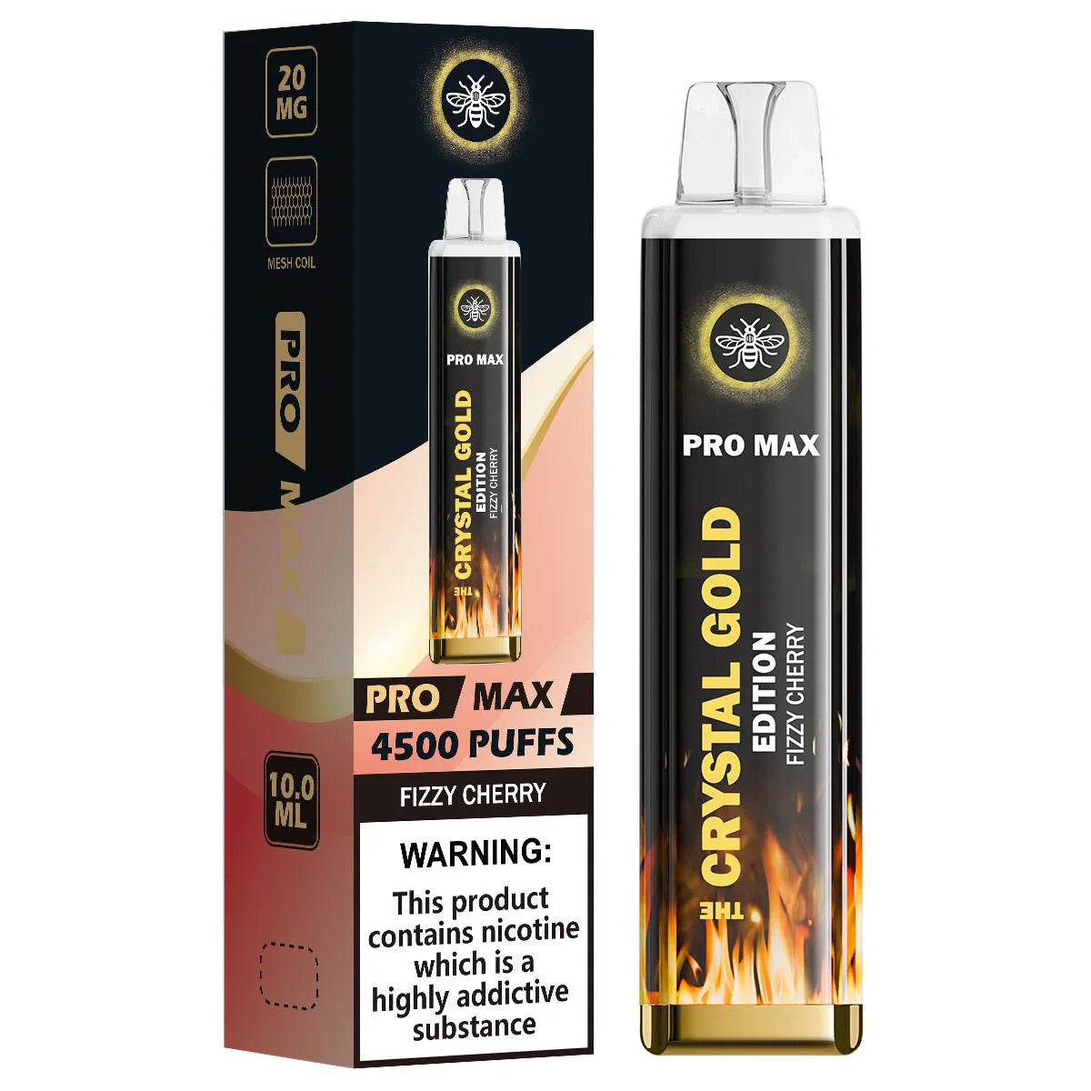 The Crystal Pro Max Gold Edition 4500 Puffs Disposable Vape
