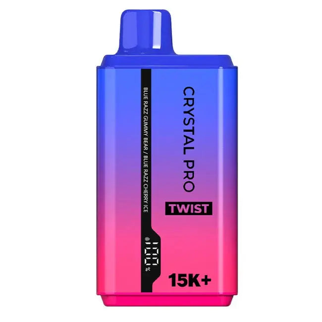 The Crystal Pro Twist 15000 Puffs Disposable Vape Box of 5
