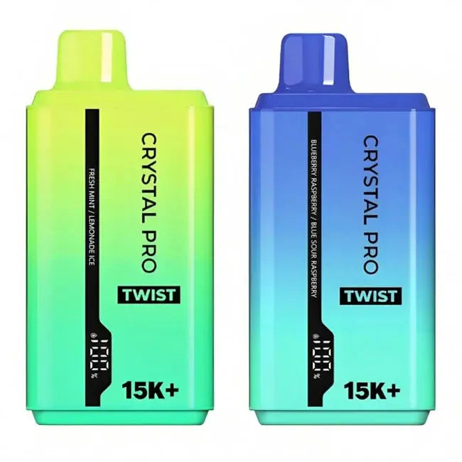 The Crystal Pro Twist 15000 Puffs Disposable Vape Box of 5