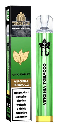 Tobbaco Club 600 Disposable Vape Puff Pod Box of 10