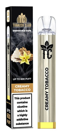 Tobbaco Club 600 Disposable Vape Puff Pod Box of 10