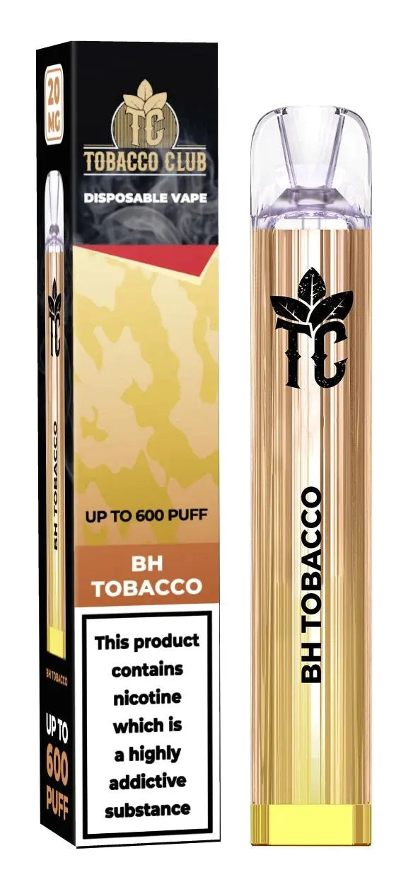 Tobbaco Club 600 Disposable Vape Puff Pod Box of 10