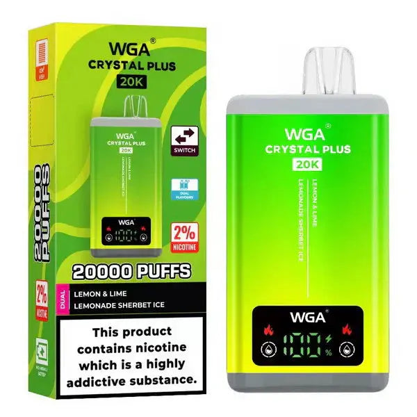 WGA Crystal Plus 20000 Puffs Dual Flavours box of 10