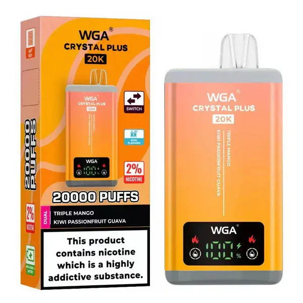 WGA Crystal Plus 20000 Puffs Dual Flavours box of 10